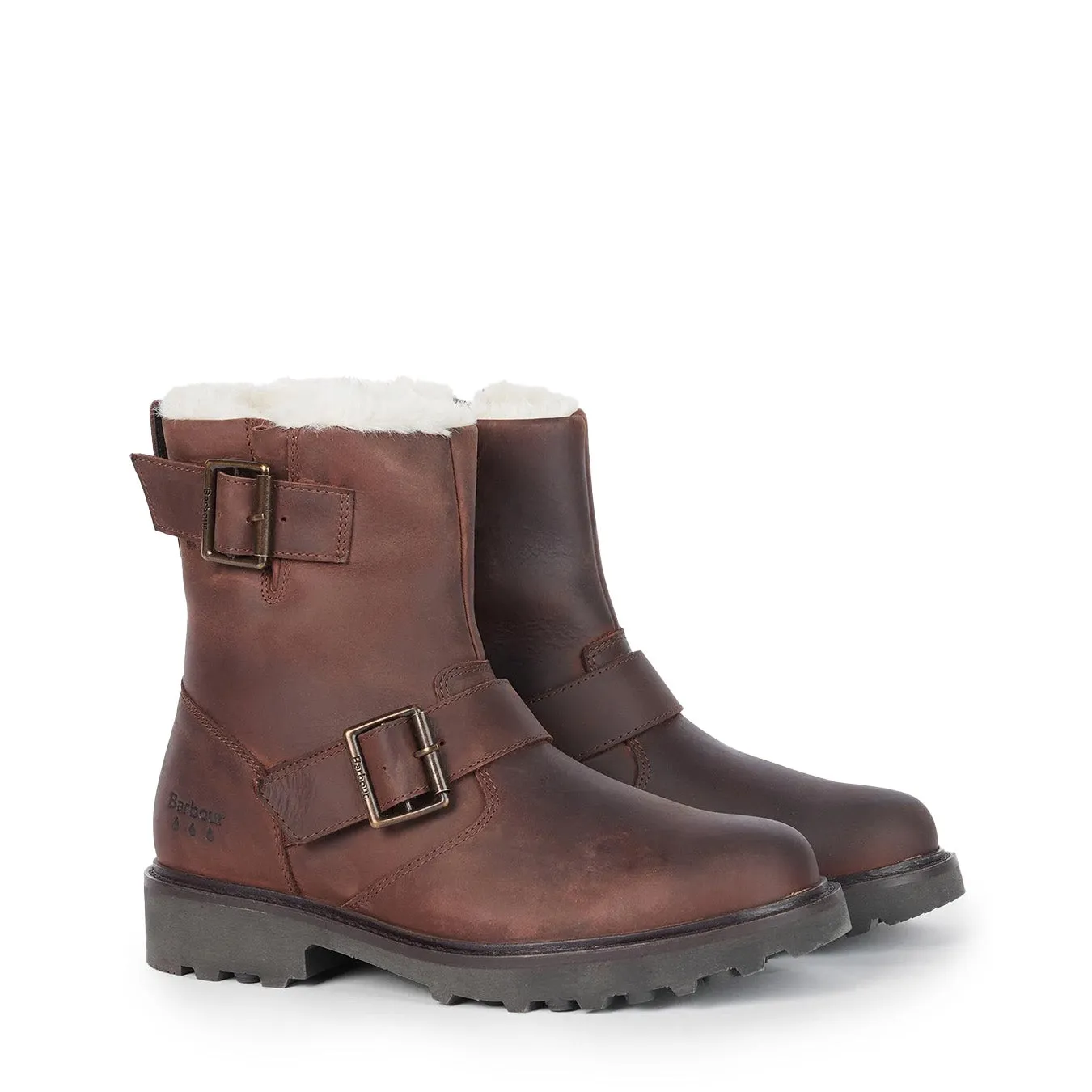 Barbour Damen Derwent Motorradstiefel Braun