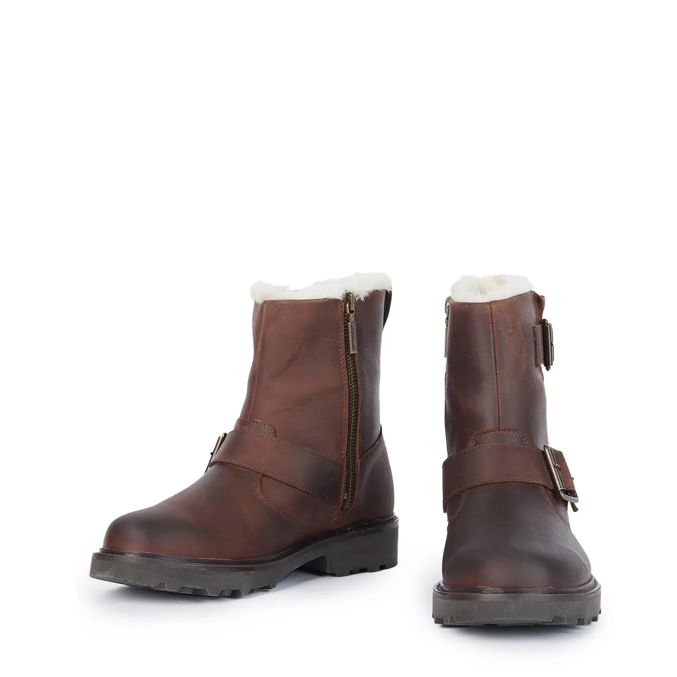 Barbour Damen Derwent Motorradstiefel Braun