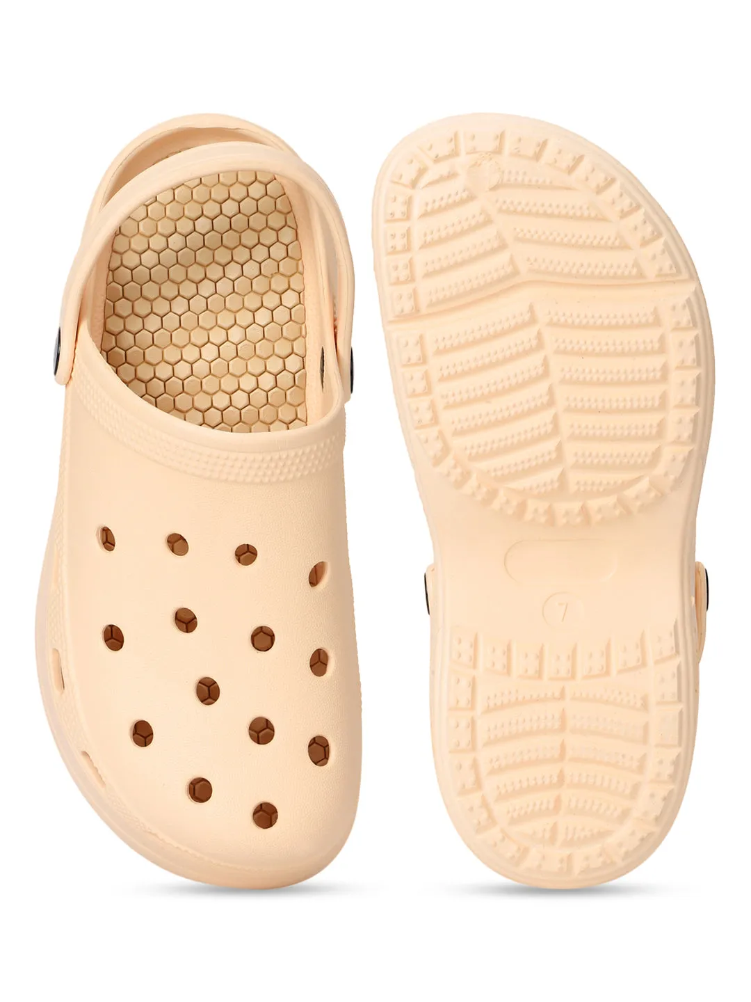 Beige PU Schlupf-Croc-Flats (TC-RS3581-BEIG)