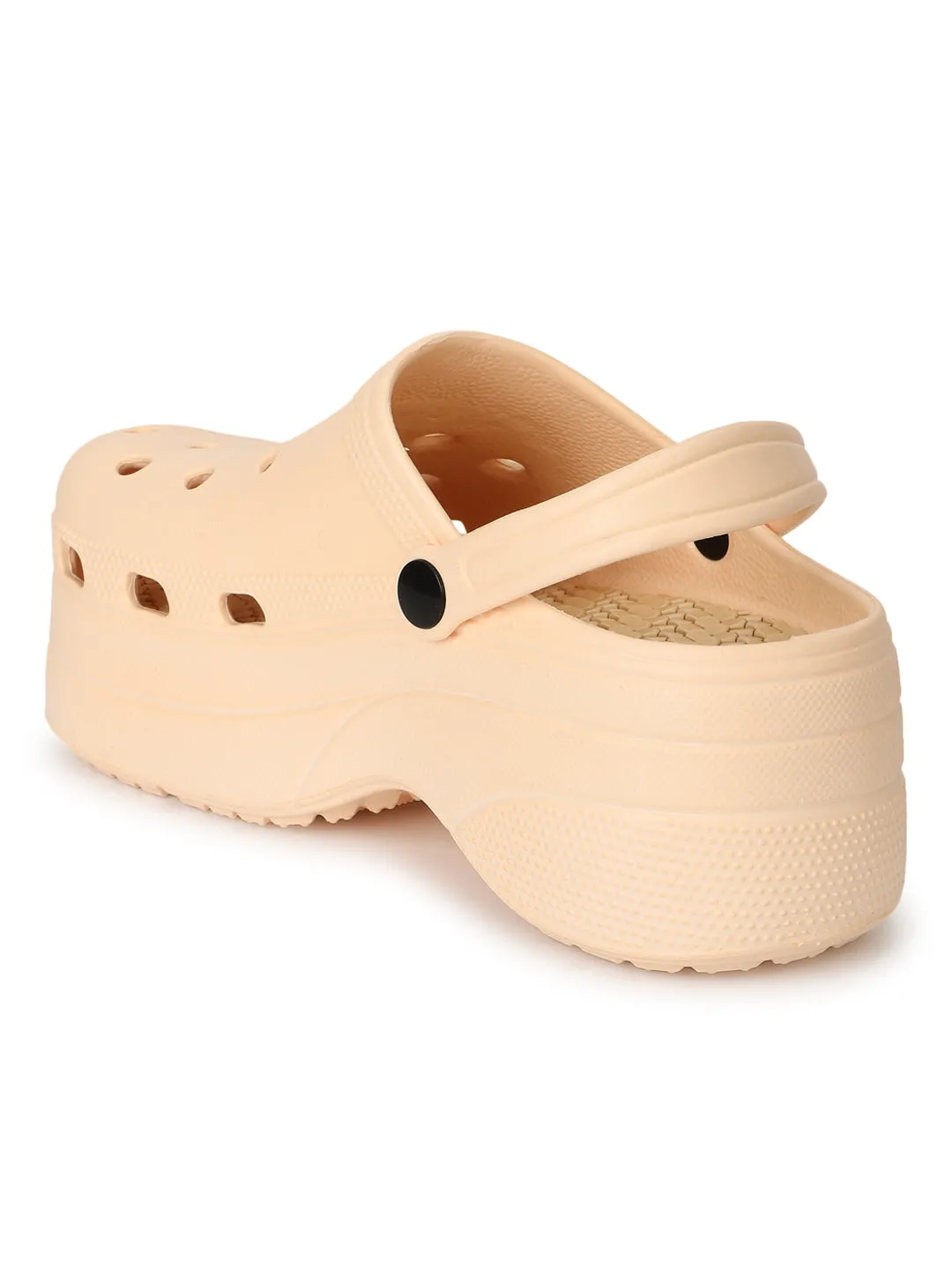 Beige PU Schlupf-Croc-Flats (TC-RS3581-BEIG)