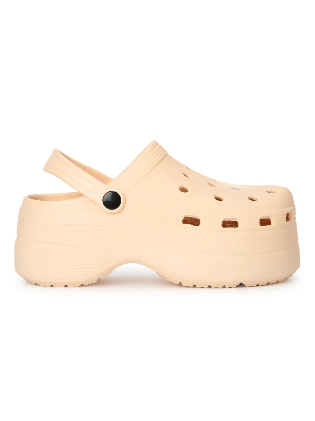 Beige PU Schlupf-Croc-Flats (TC-RS3581-BEIG)