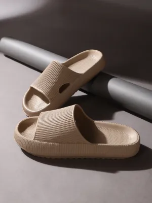 Beige PU Schlupf-Slipper (TC-RS3265-BEIG)