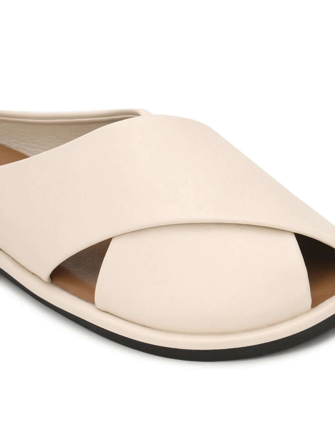 Beige PU Schlupf-Slipper (TC-RS3655-BEIG)