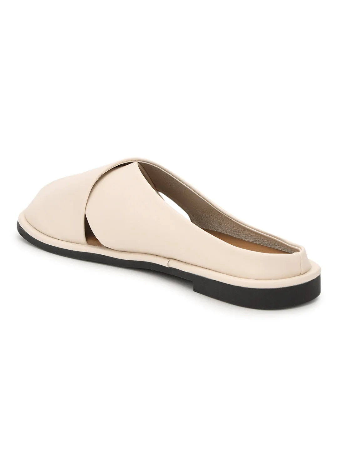 Beige PU Schlupf-Slipper (TC-RS3655-BEIG)