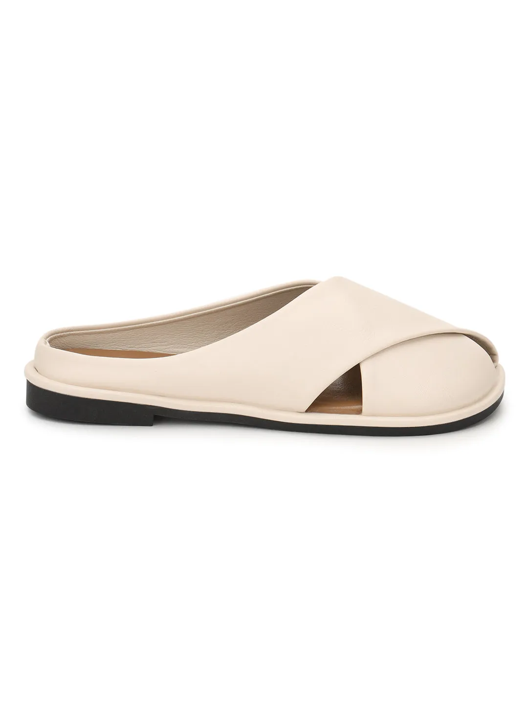 Beige PU Schlupf-Slipper (TC-RS3655-BEIG)
