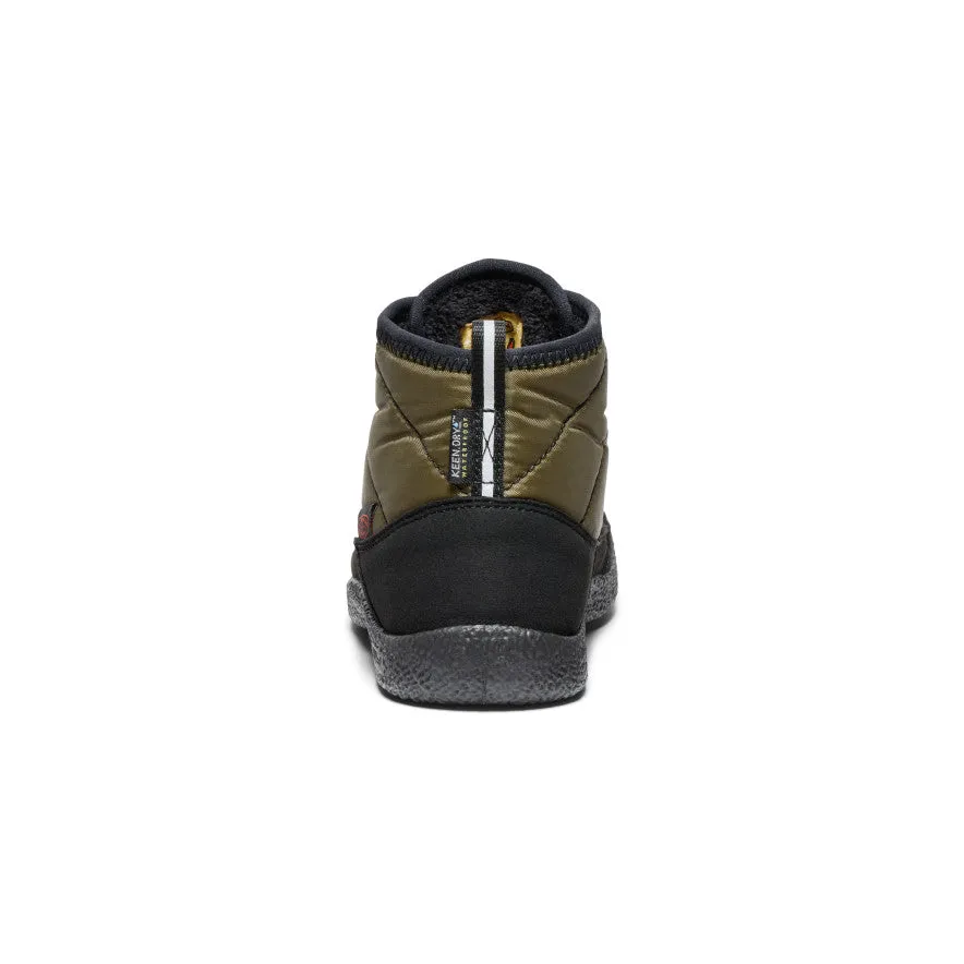 Big Kids' Howser II wasserdichte Chukka  |  Dunkeloliv/Goldflamme