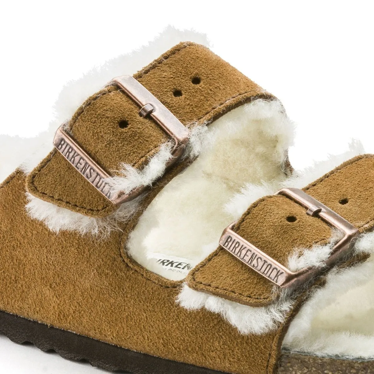 Birkenstock Herren Arizona Shearling Mink Wildleder