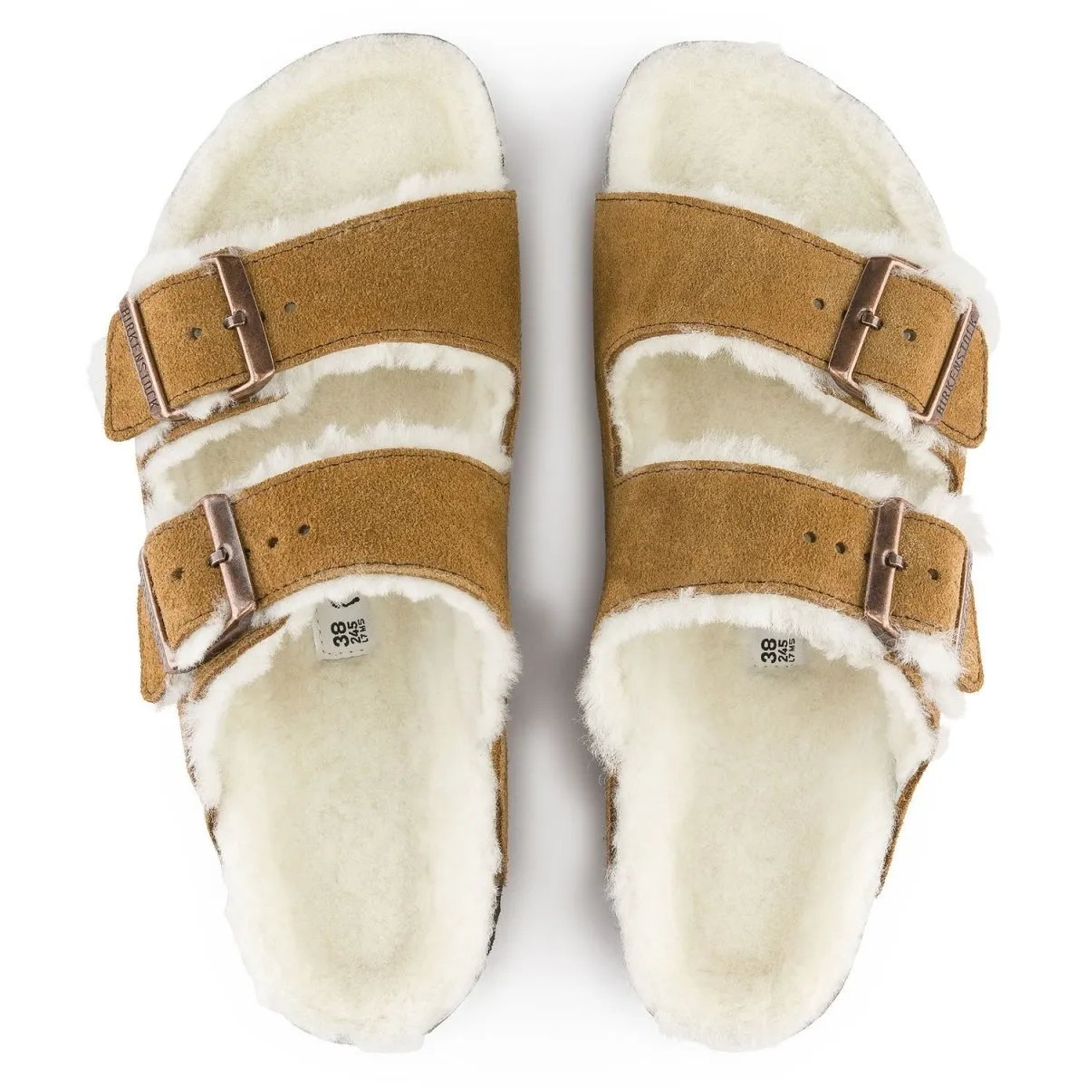 Birkenstock Herren Arizona Shearling Mink Wildleder