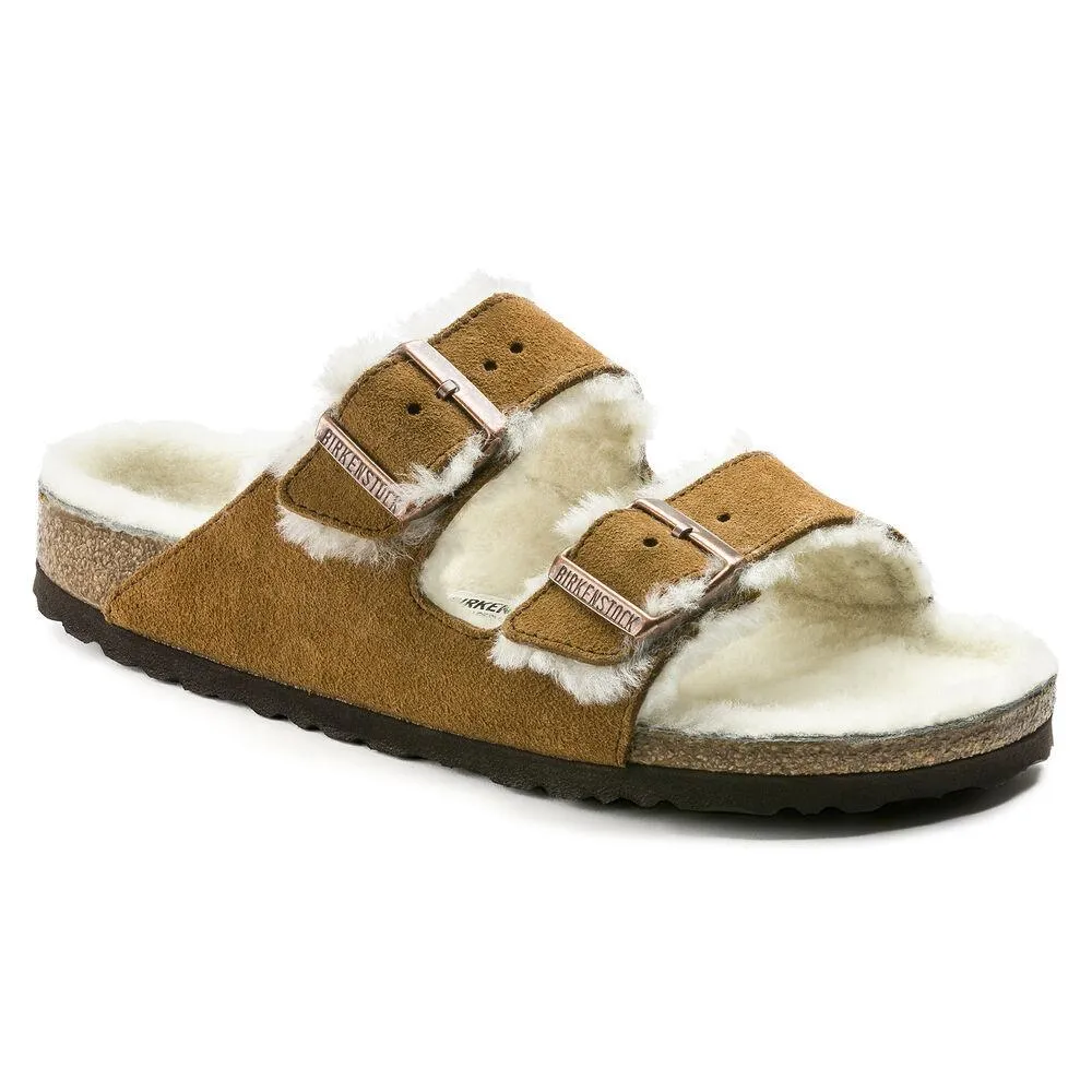 Birkenstock Herren Arizona Shearling Mink Wildleder