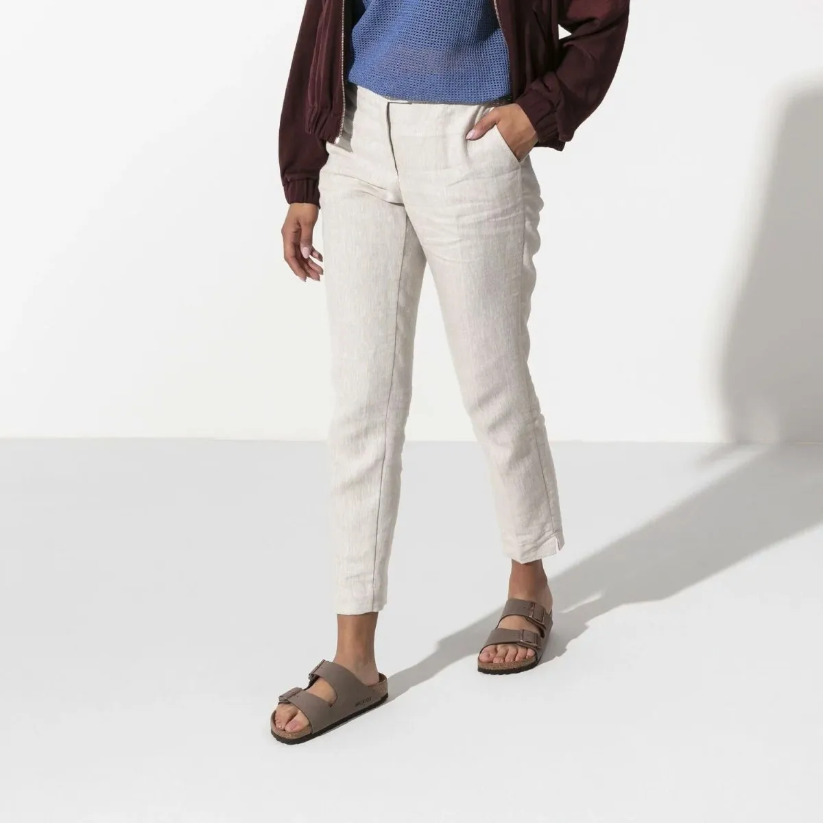 Birkenstock Damen Arizona Birko-Flor Nubuck Mokka
