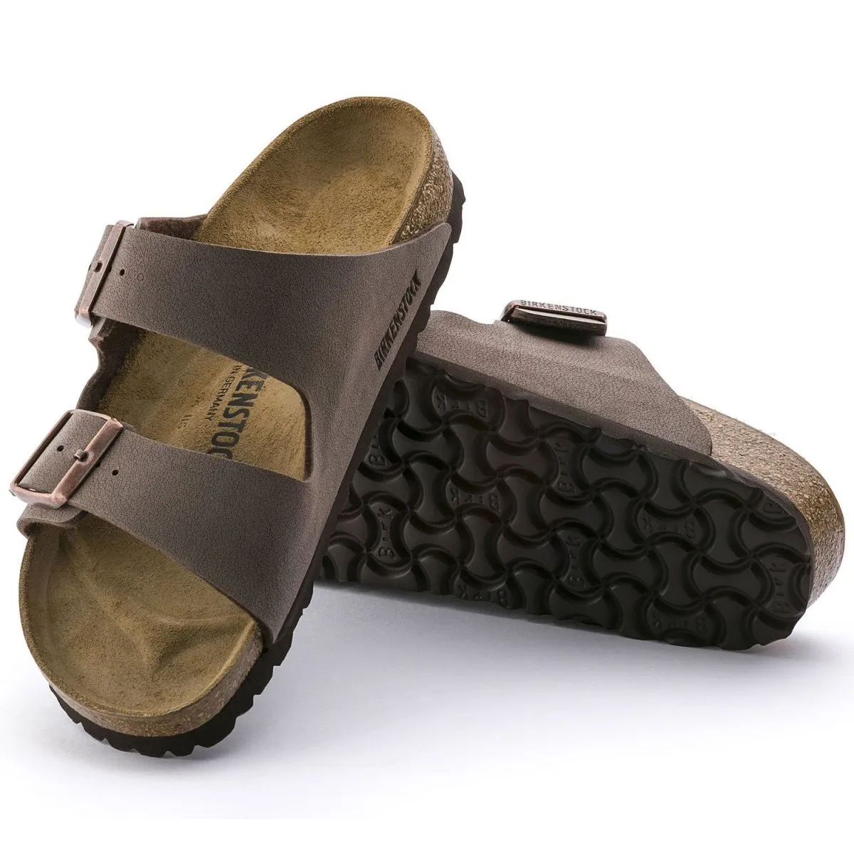 Birkenstock Damen Arizona Birko-Flor Nubuck Mokka