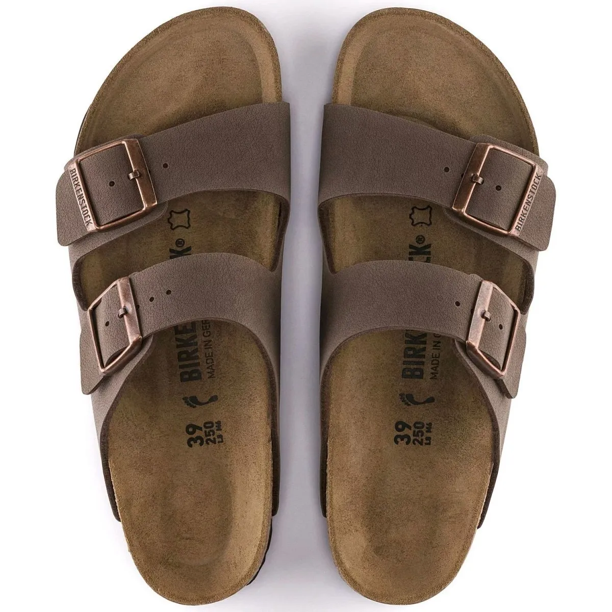Birkenstock Damen Arizona Birko-Flor Nubuck Mokka