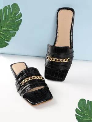 Schwarze Glattleder-Slip-On Flats (TC-ST-003-BLK)