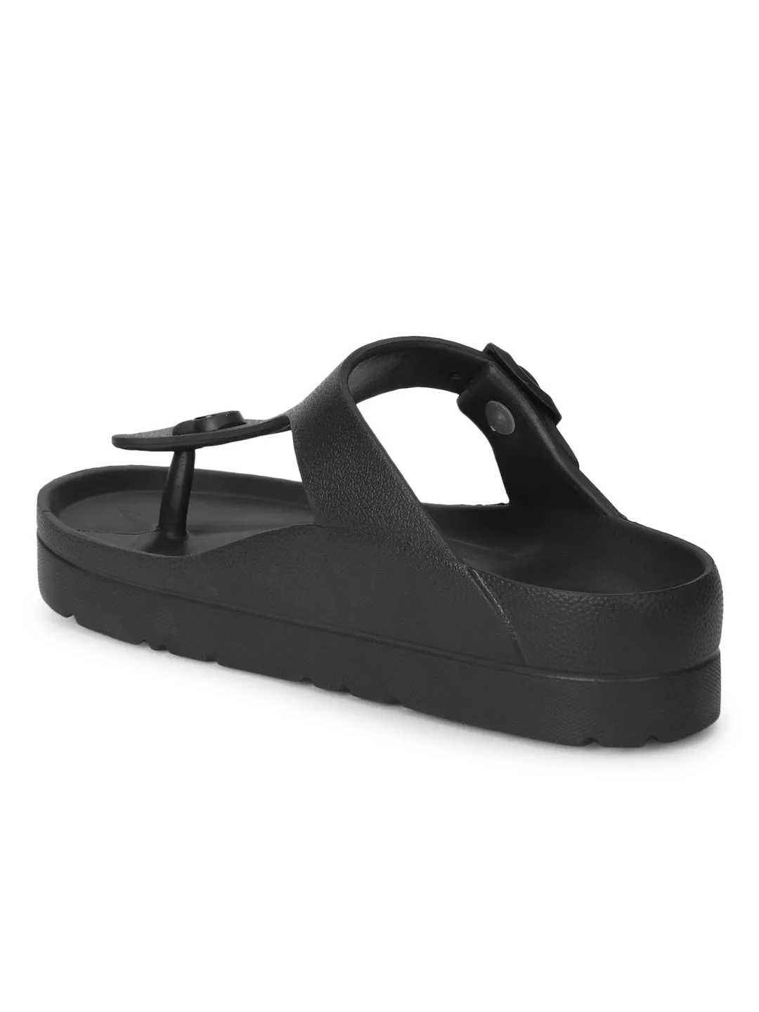 Schwarze PU-Slip-On-Flats (TC-RS3480-BLK)