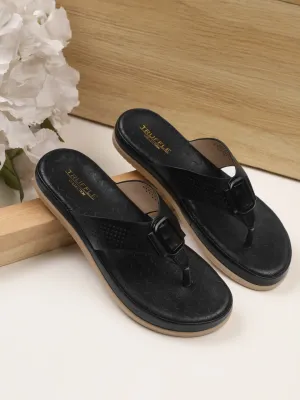 Schwarze PU-Schlupfschuhe (TC-ST-015-BLK)