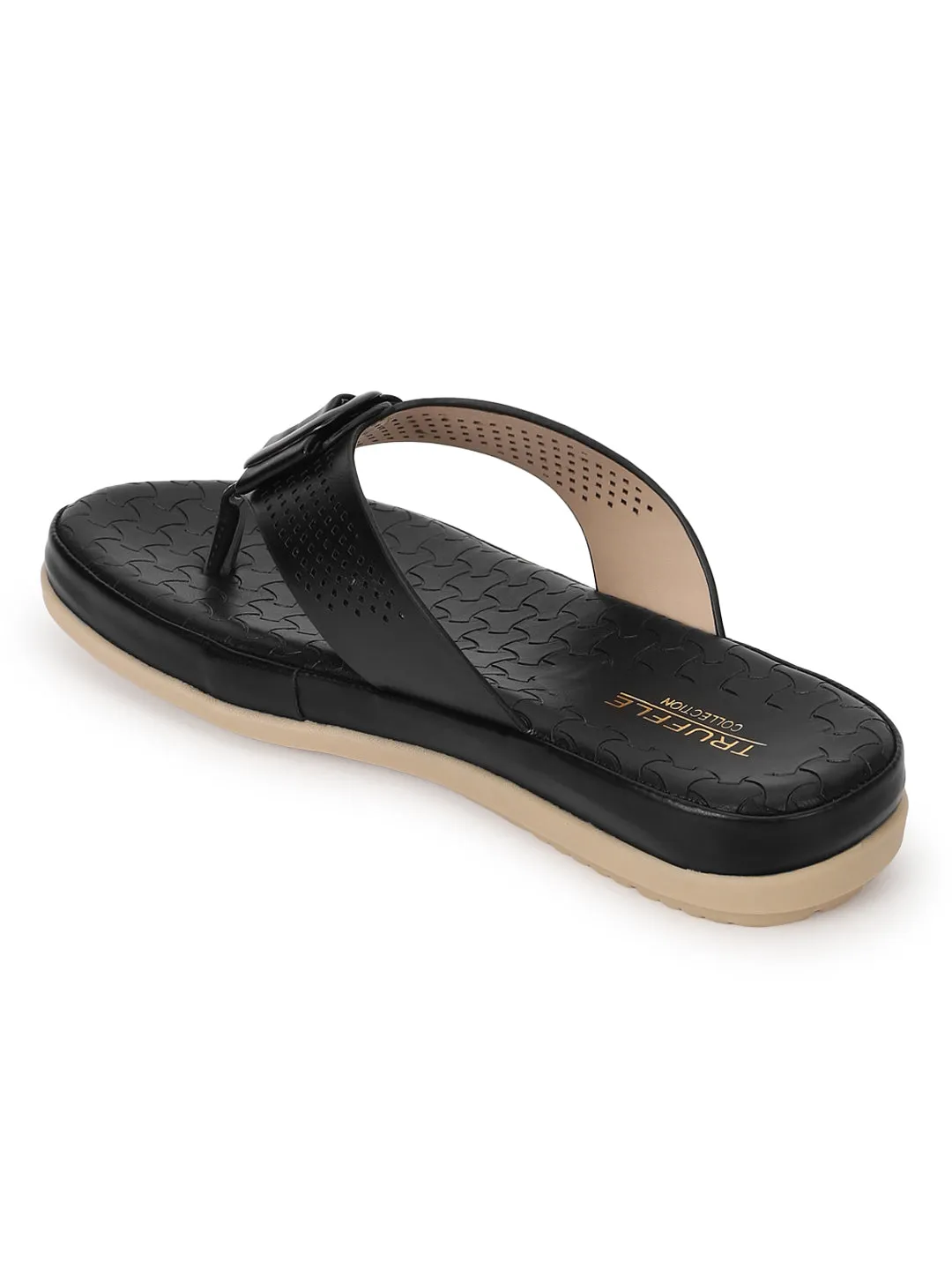 Schwarze PU-Schlupfschuhe (TC-ST-015-BLK)