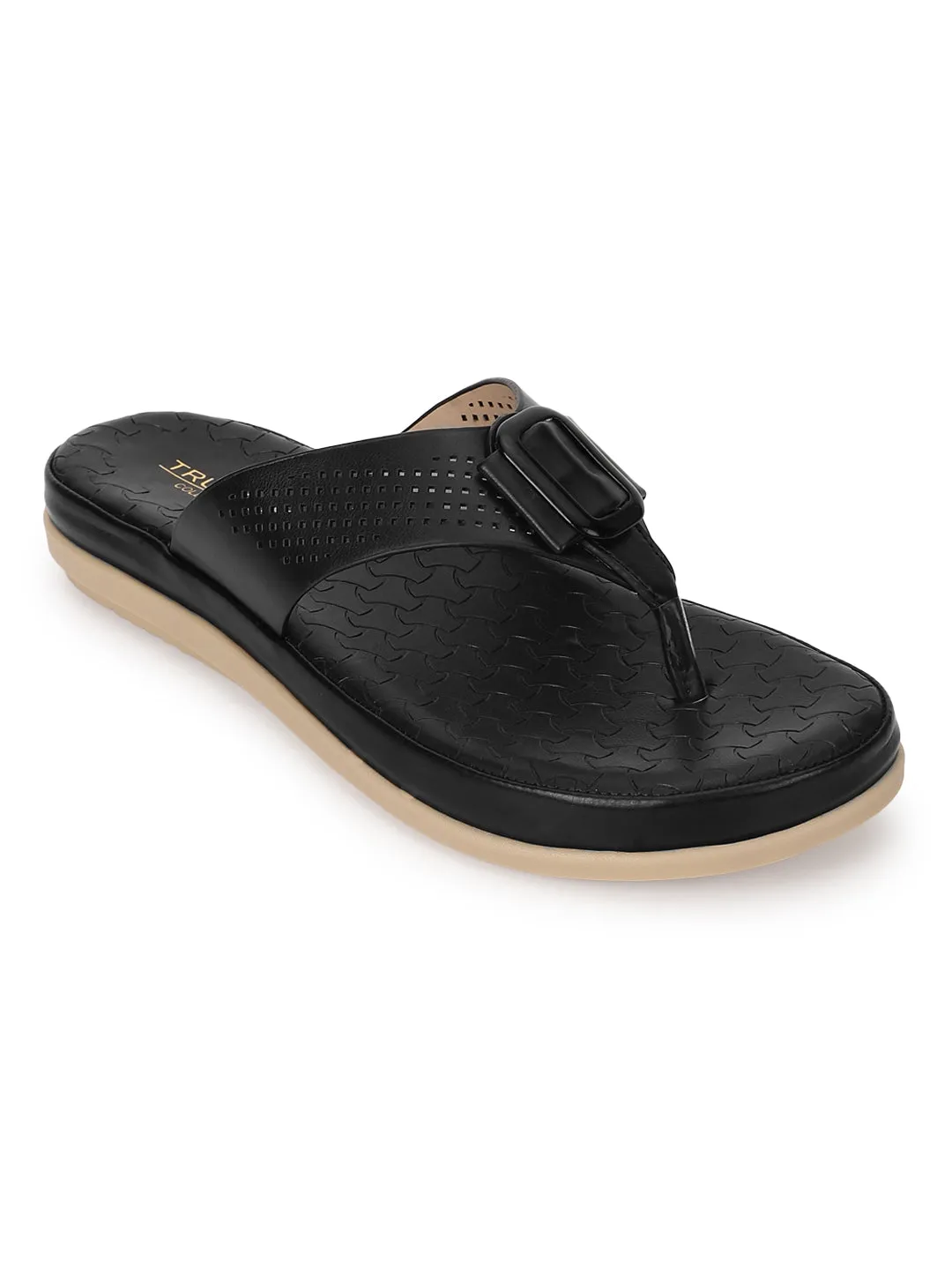 Schwarze PU-Schlupfschuhe (TC-ST-015-BLK)