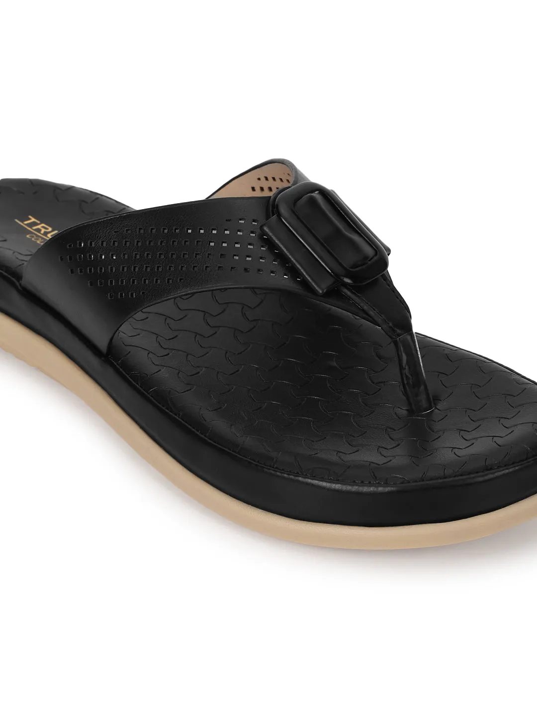 Schwarze PU-Schlupfschuhe (TC-ST-015-BLK)