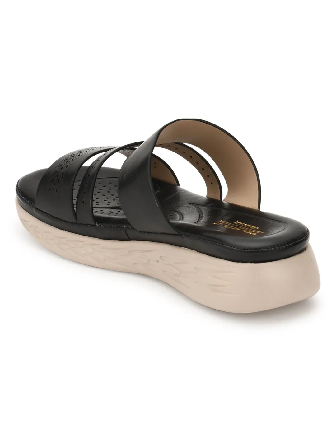 Schwarze PU-Schlupfschuhe (TC-ST-021-BLK)