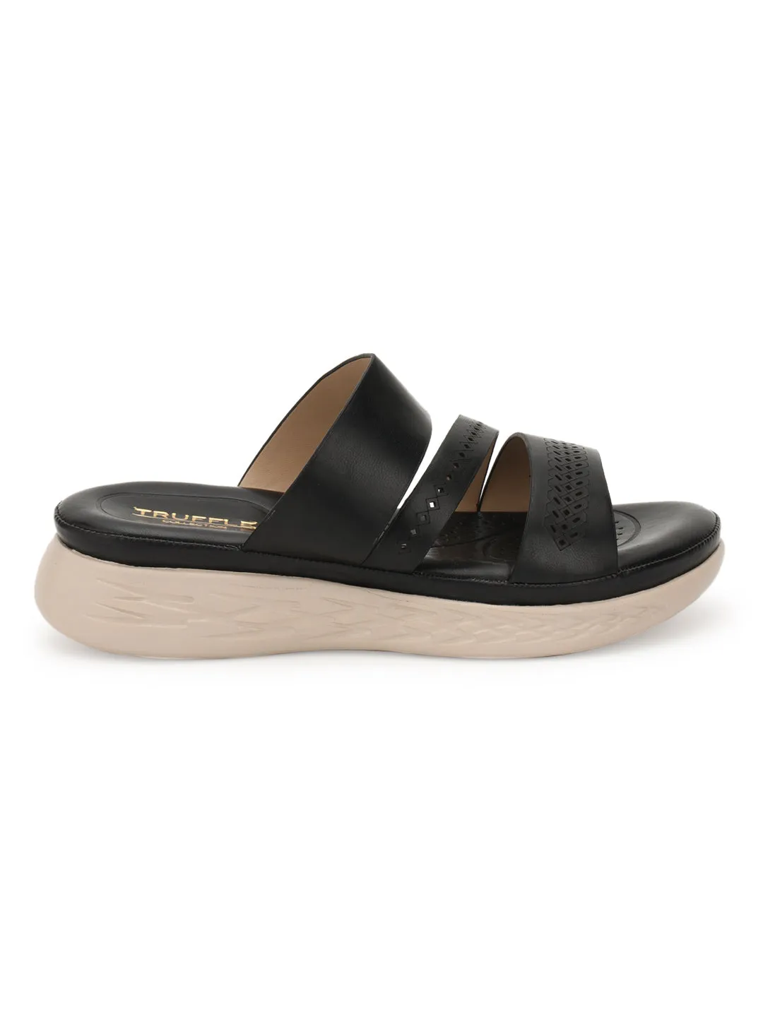 Schwarze PU-Schlupfschuhe (TC-ST-021-BLK)
