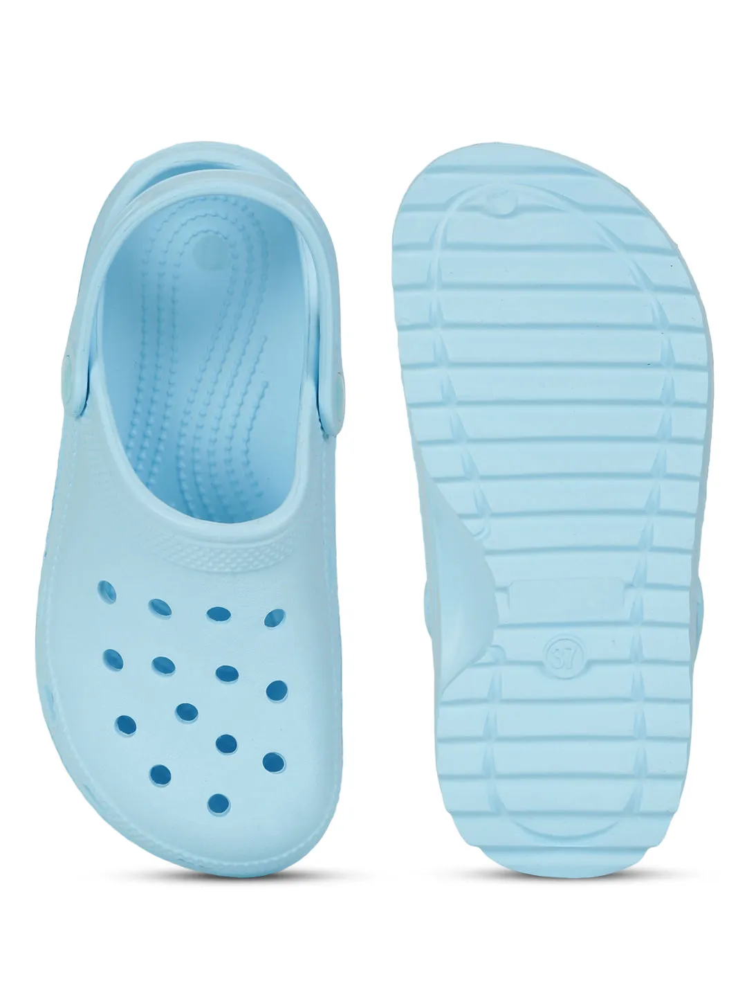 Blaue PU Schlupf-Croc Flats (TC-EZ0129-01-BBLU)