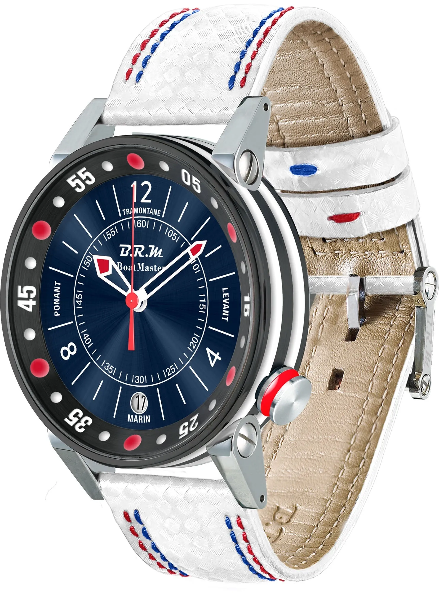 B.R.M Uhren B.R.M. Uhren Boat Master BM2 34mm blaue Sonnenuhr
