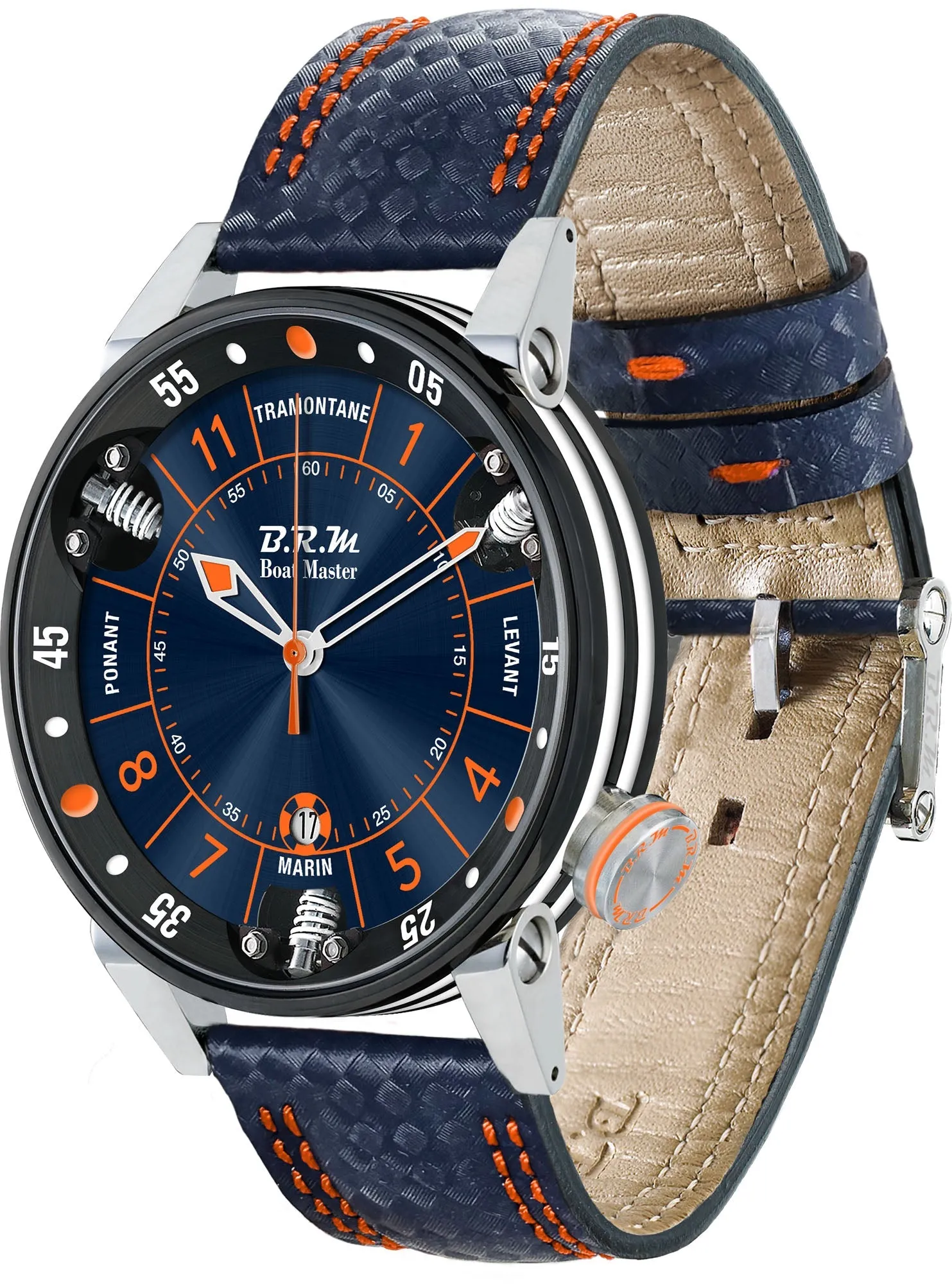 B.R.M Uhren B.R.M. Uhren Boat Master Chronograph Blau Sonnenuhr