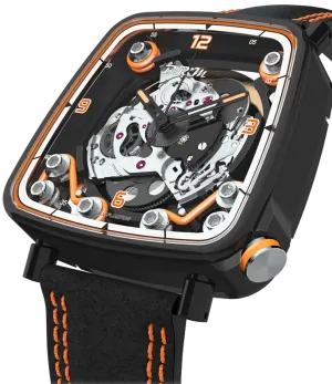 B.R.M Uhren B.R.M. Uhren FF39-40 Schwarz Titan Orange Uhr
