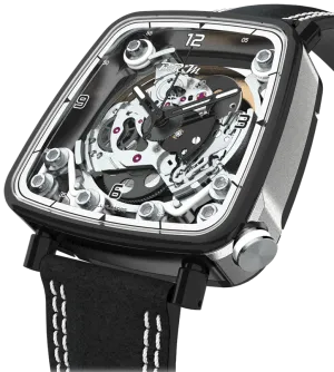 B.R.M Uhren B.R.M. Uhren FF39-40 Grau Titan Schwarz PVD Uhr