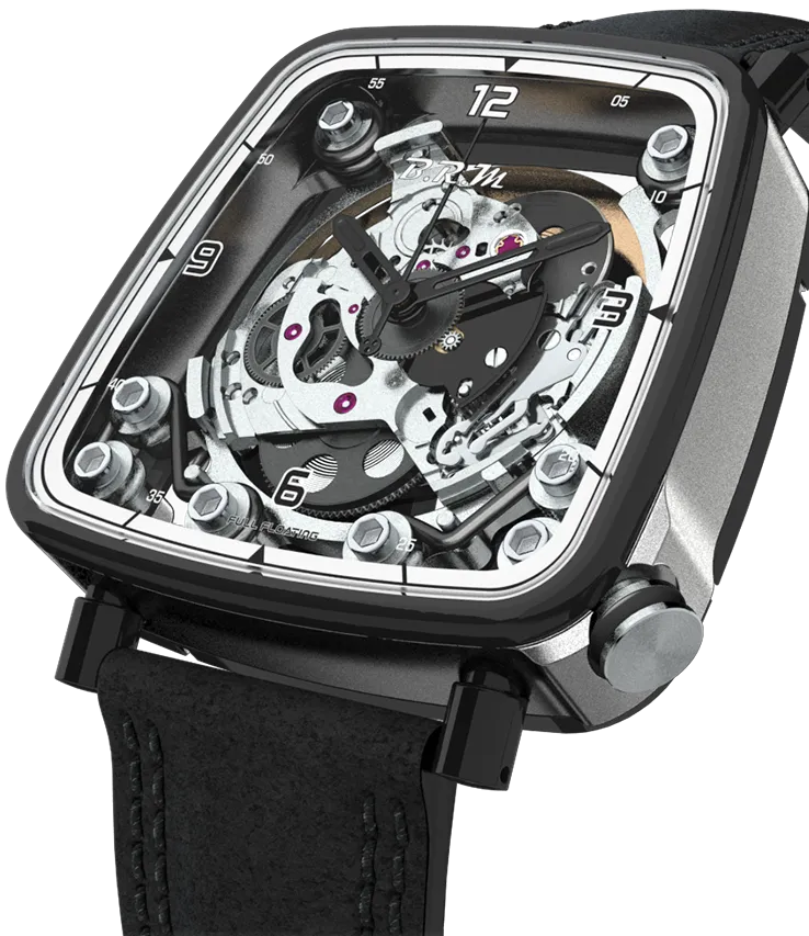 B.R.M Uhren B.R.M. Uhren FF39-40 Grau Titan Schwarz PVD Uhr