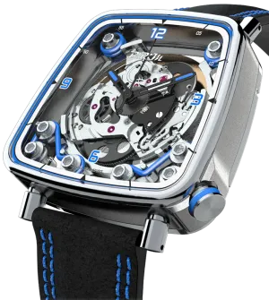 B.R.M Uhren B.R.M. Uhren FF39-40 Grau Titan Blau Uhr