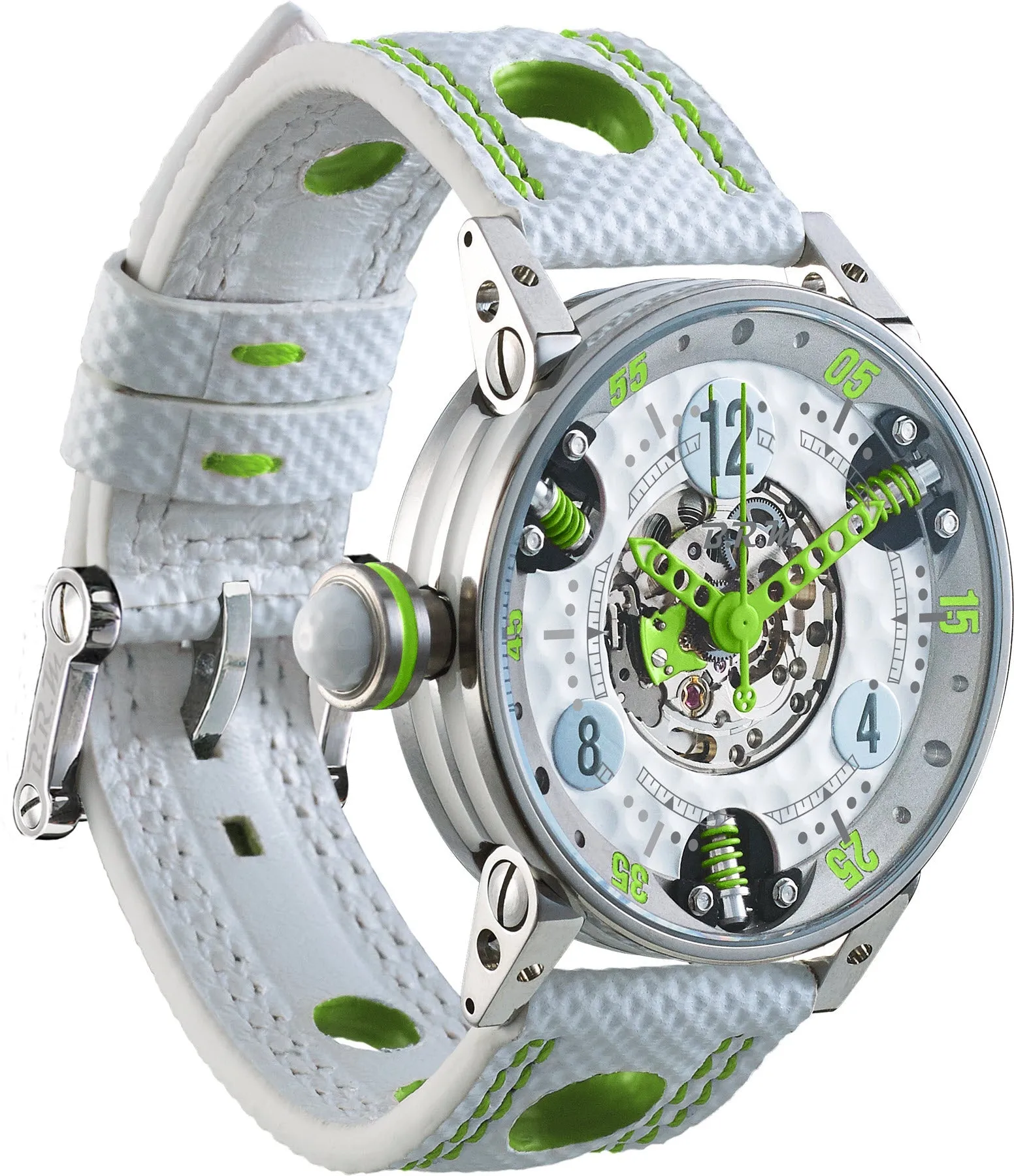 B.R.M Uhren B.R.M. Uhren Golf Meister GF7-38-SA-SQ-AVP Damen Limettengrüne Zeiger Uhr