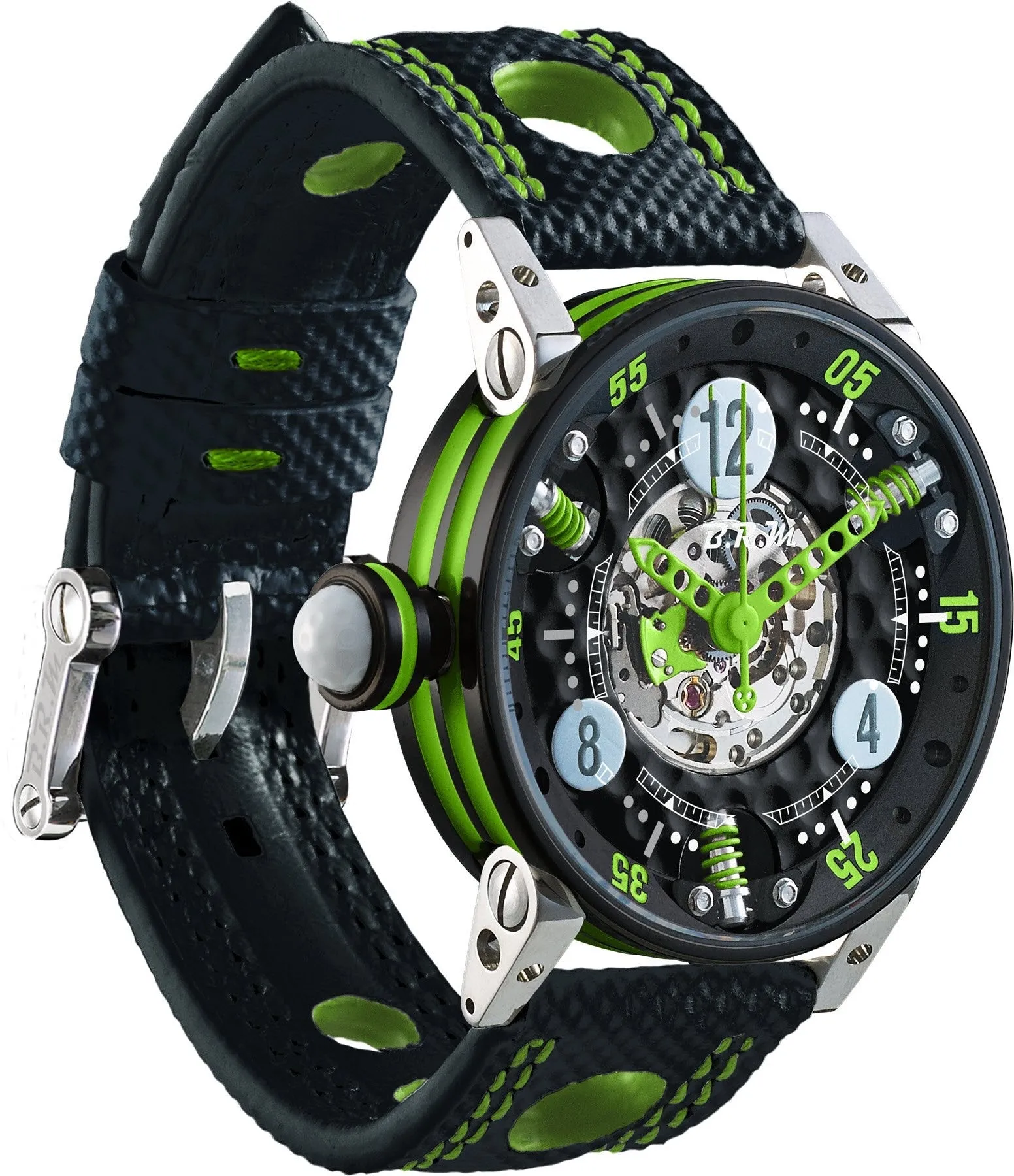 B.R.M Uhren B.R.M. Uhren Golf Master Damen Limettengrüne Zeiger Uhr