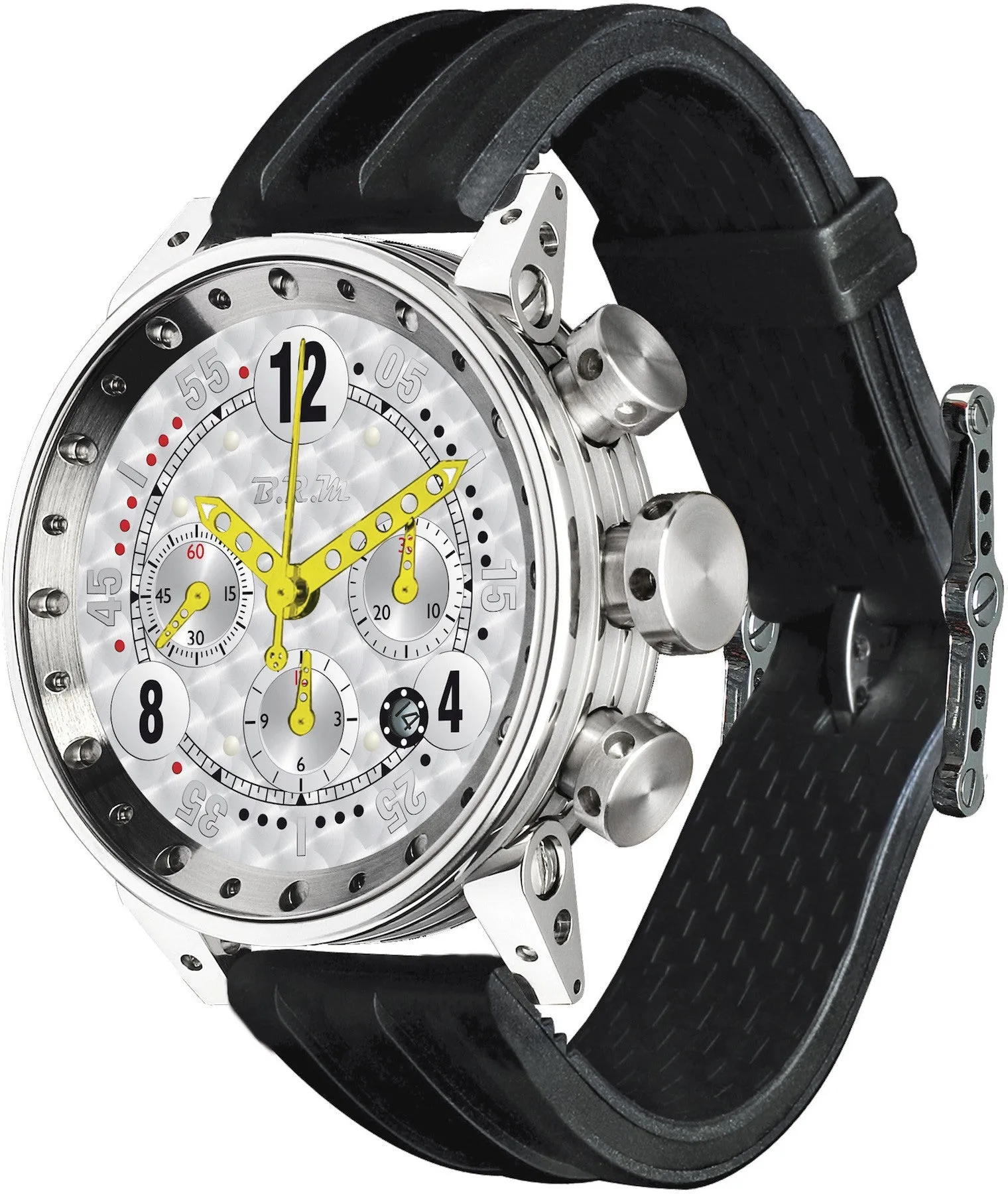 B.R.M Uhren B.R.M. Uhren V12-44-GT-BOU-AJ Gelbe Zeiger Uhr