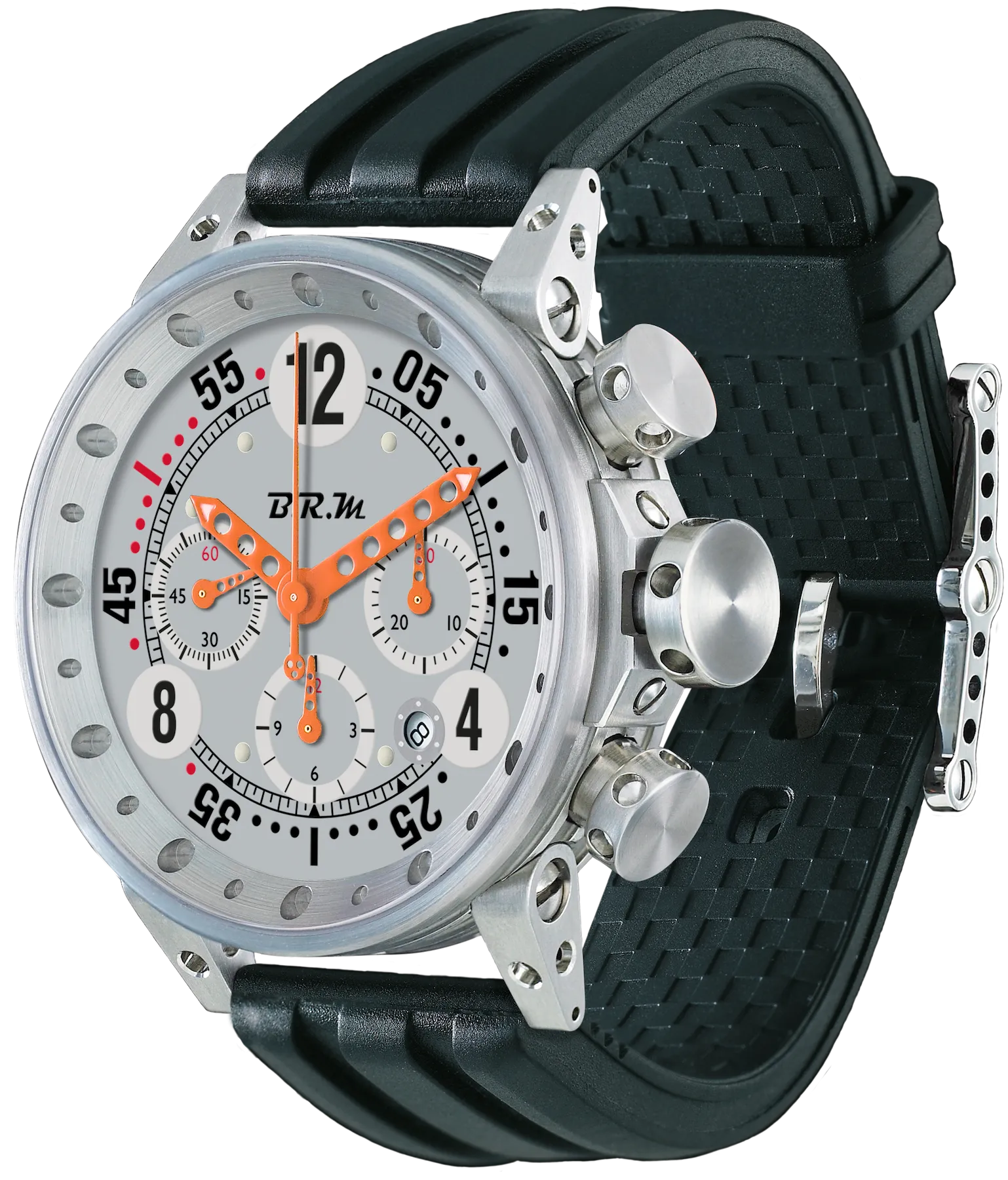 B.R.M Uhren B.R.M. Uhren V12-44 Uhr mit orangen Zeigern