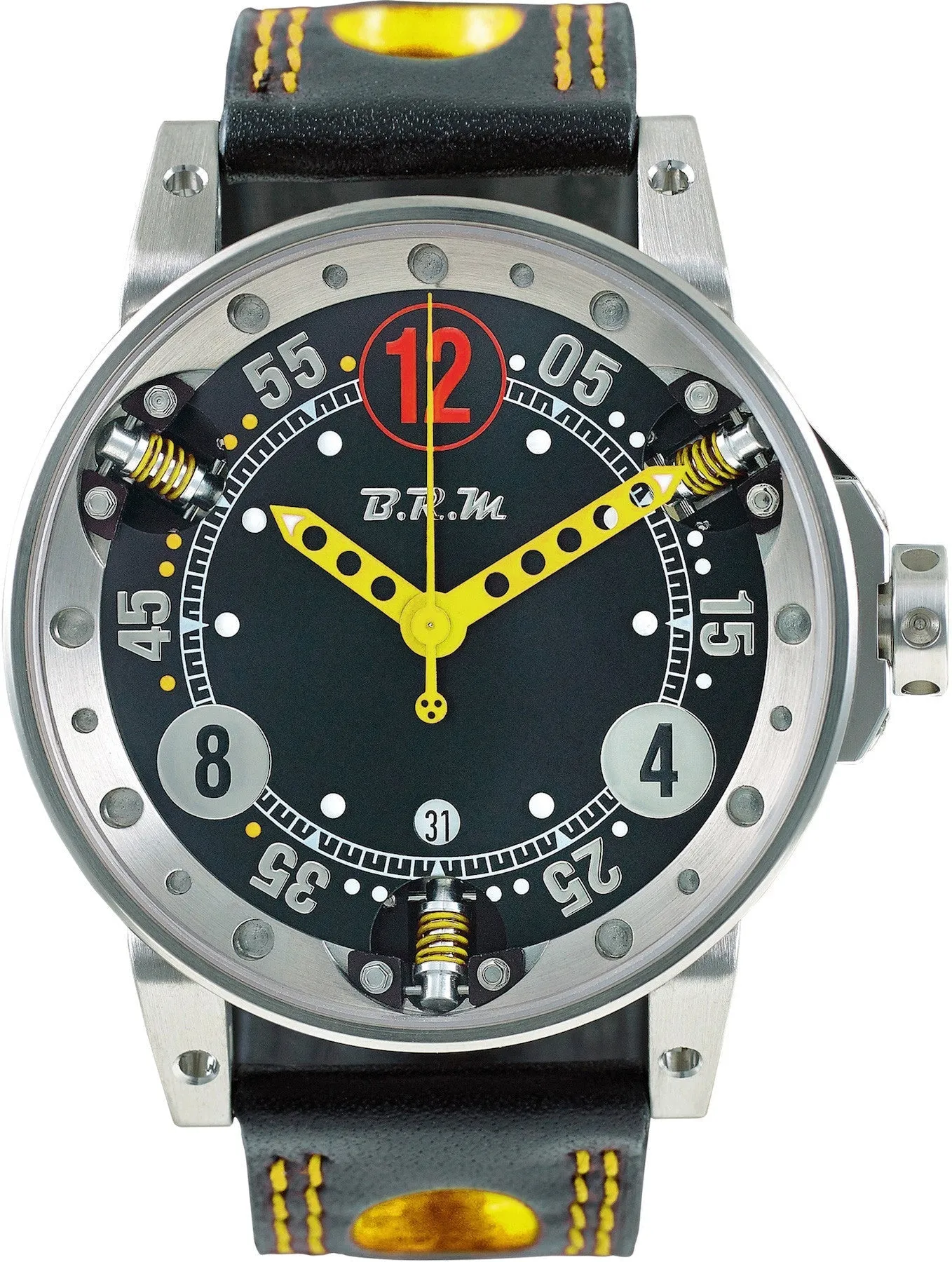 B.R.M Uhren B.R.M. Uhren V6-44-SA-AJ Gelbe Zeiger Uhr