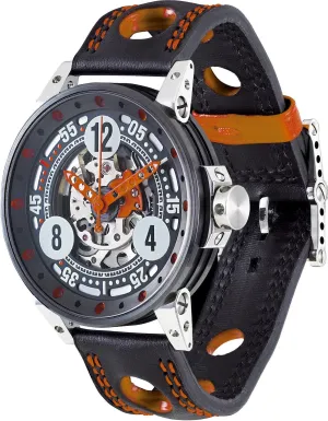 B.R.M Uhren B.R.M. Uhren V6-44 Sport Orange Zeiger Uhr