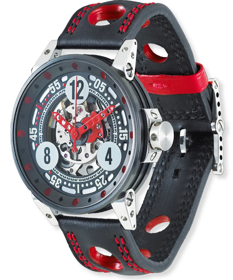 B.R.M Uhren B.R.M. Uhren V6-44 Sport Rotzeiger Uhr