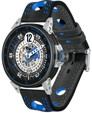 B.R.M Uhren B.R.M. Uhren V6-44 Touring Mittelgroße Blaue Uhr