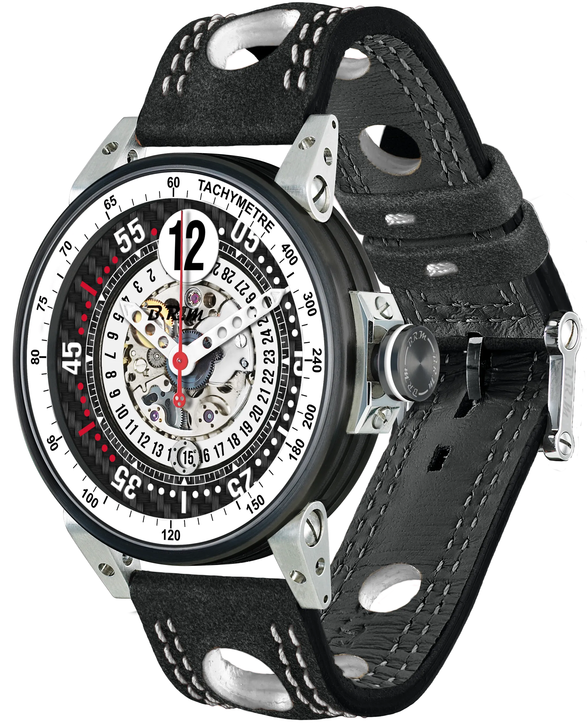 B.R.M Uhren B.R.M. Uhren V6-44 Touring Weiße Uhr