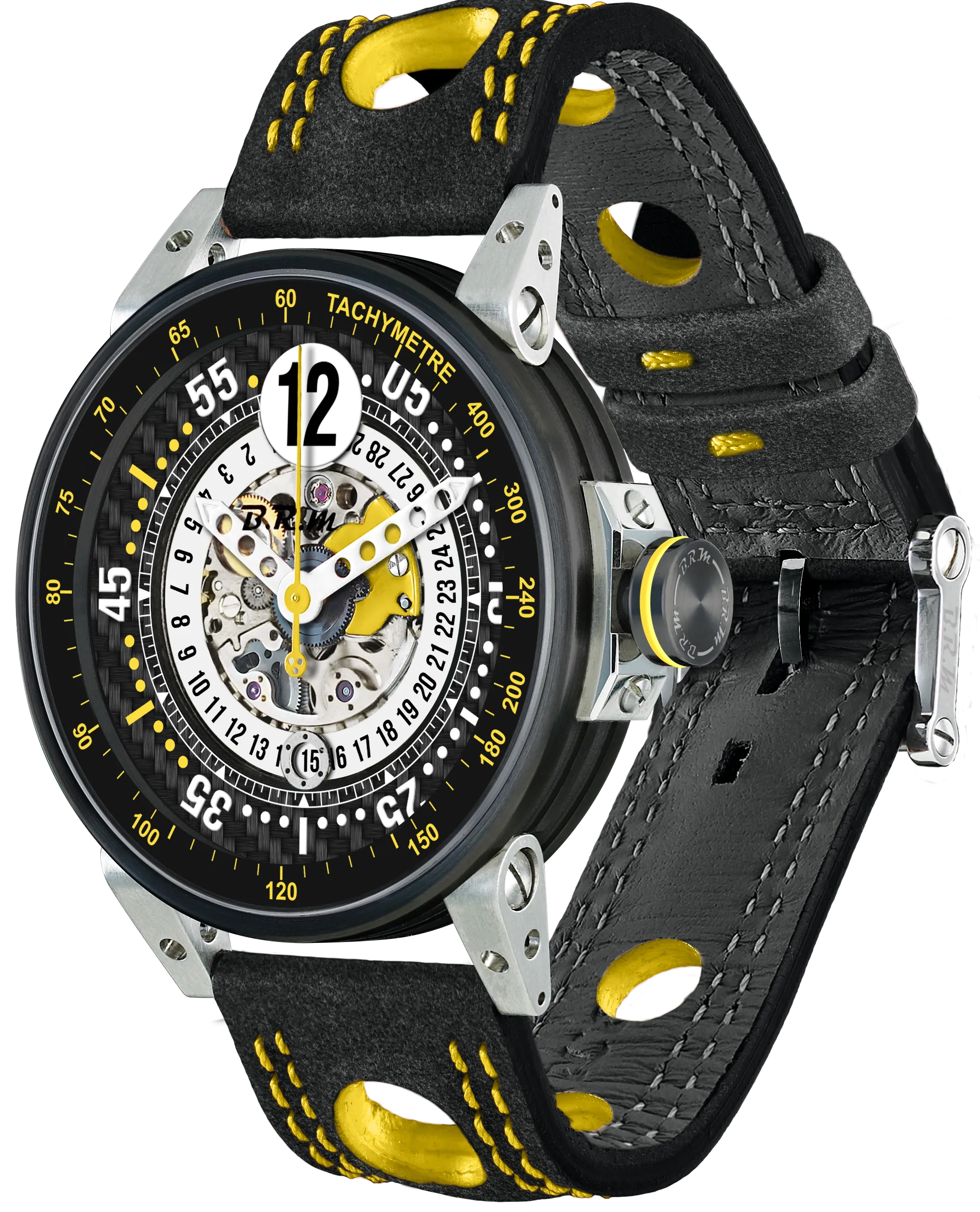 B.R.M Uhren B.R.M. Uhren V6-44 Touring Gelbe Uhr