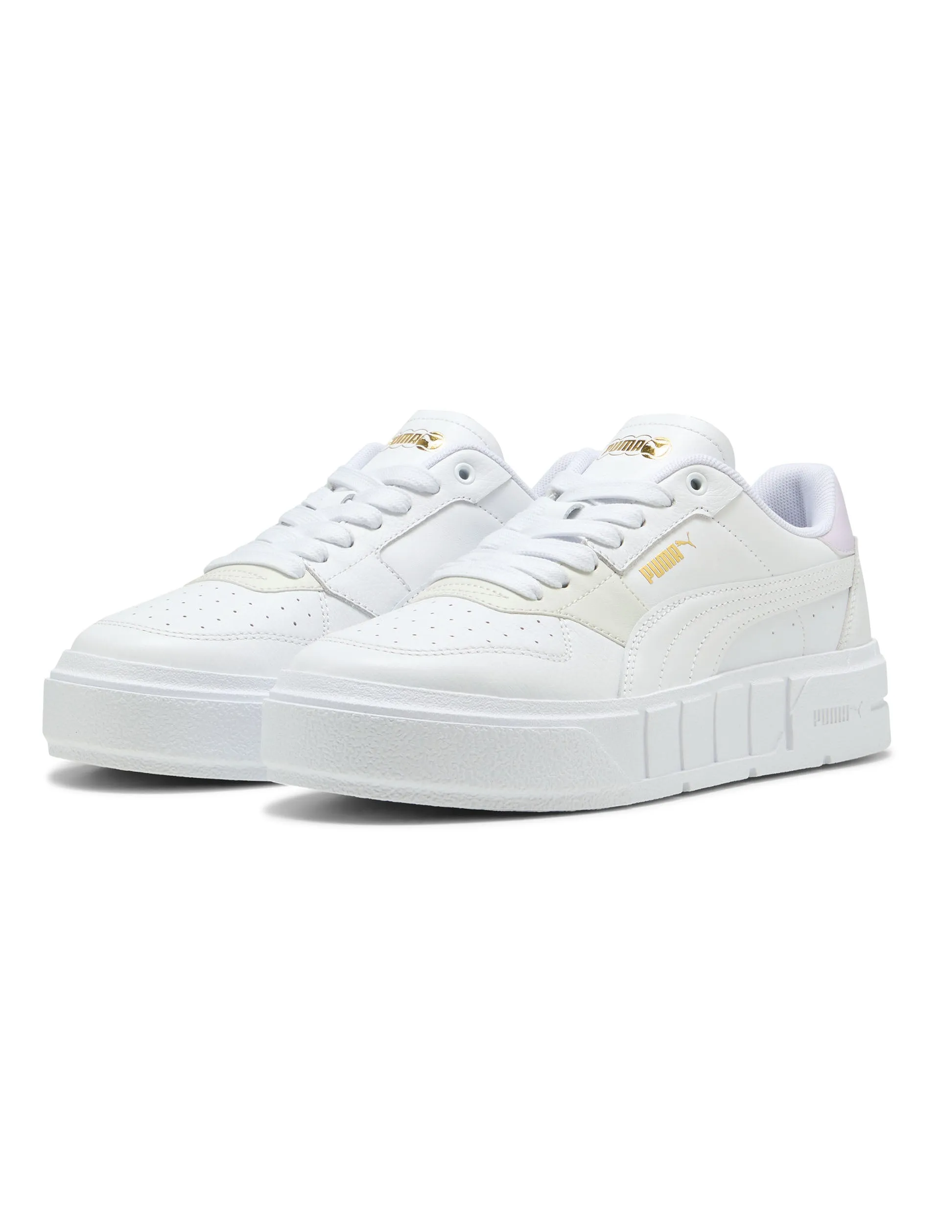 Cali Court Leder-Sneaker - Weiß/Lila Frost