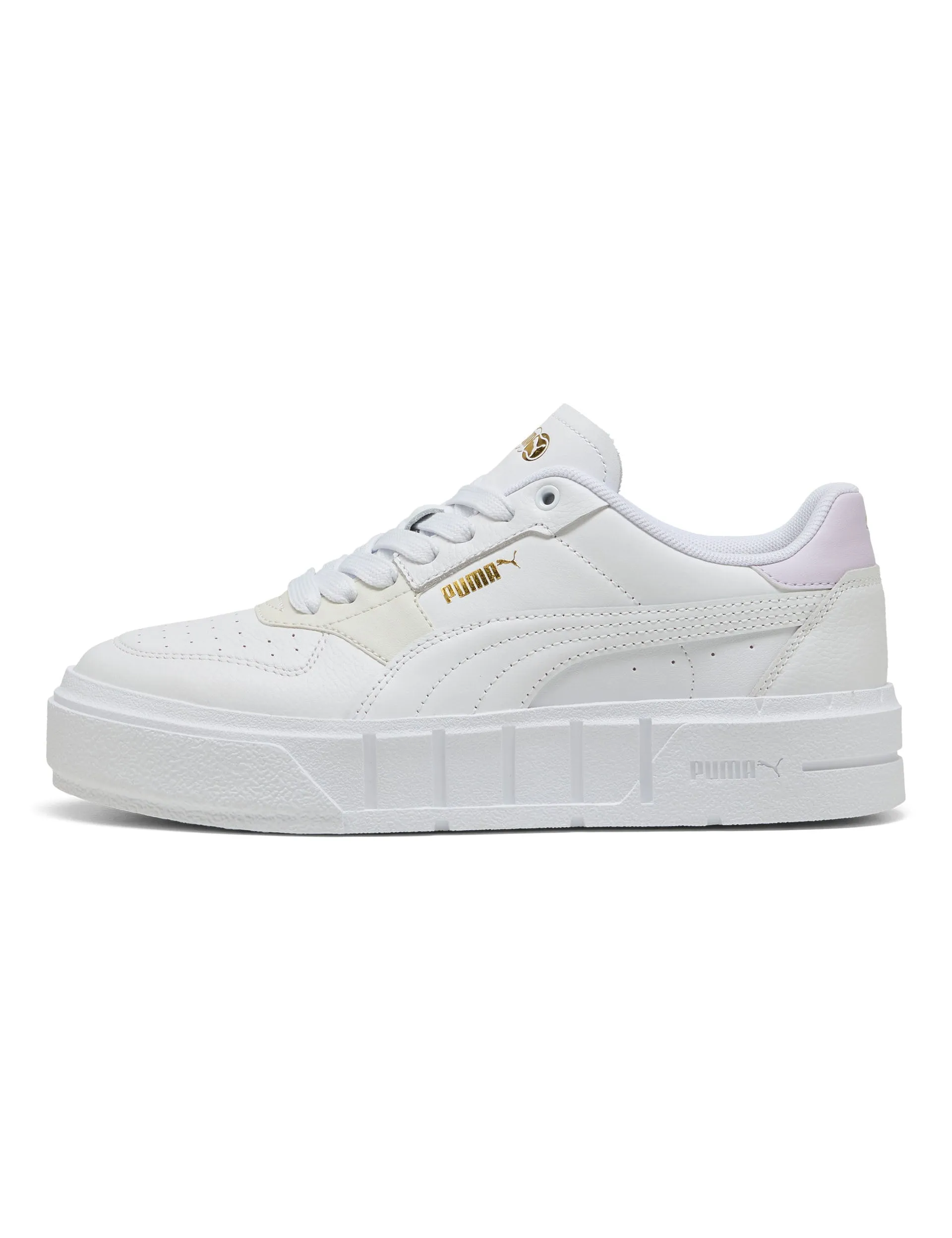 Cali Court Leder-Sneaker - Weiß/Lila Frost
