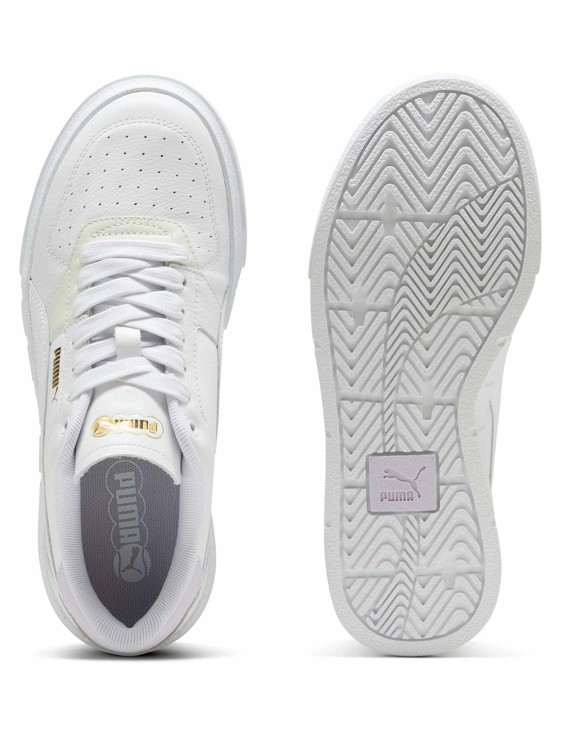 Cali Court Leder-Sneaker - Weiß/Lila Frost