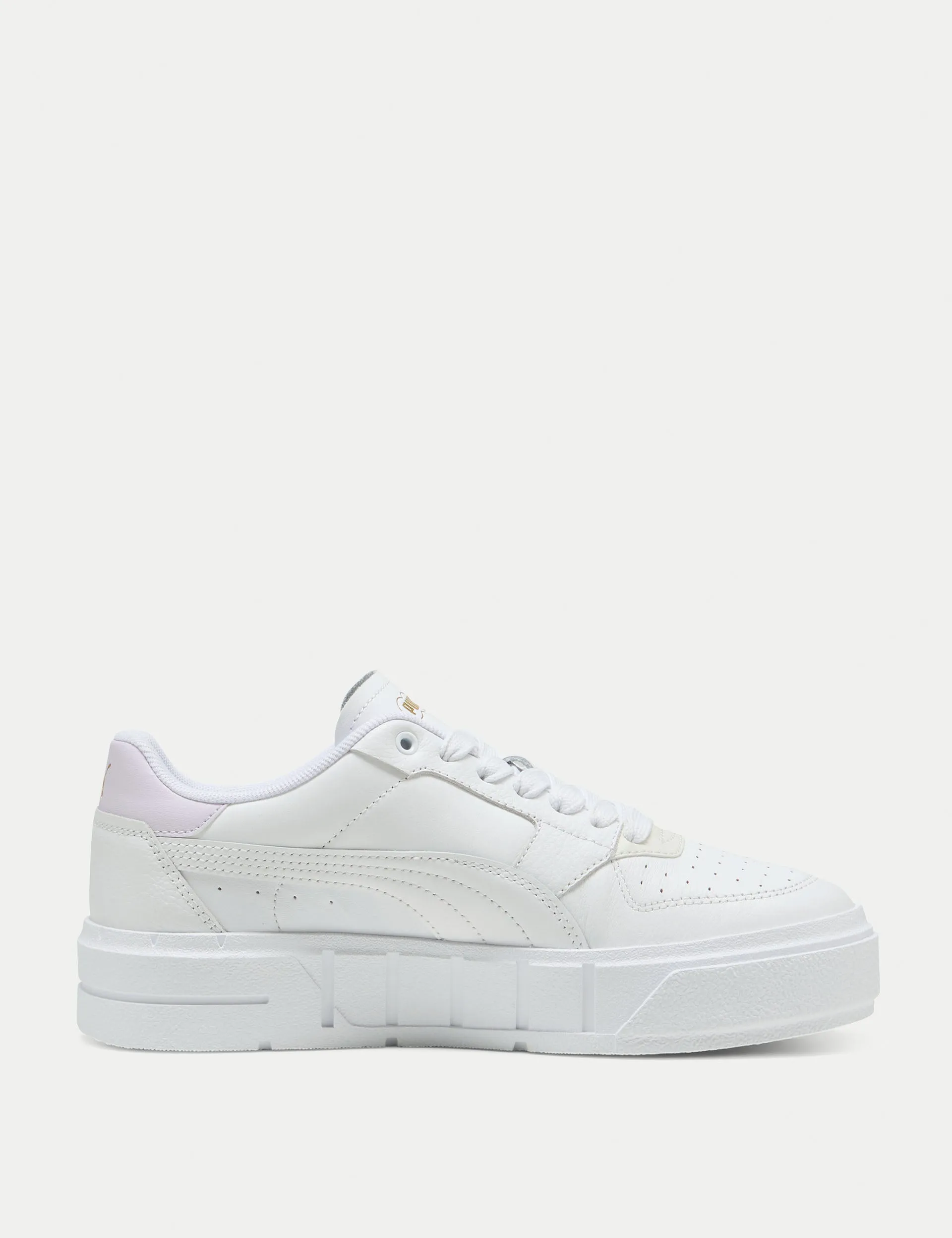 Cali Court Leder-Sneaker - Weiß/Lila Frost