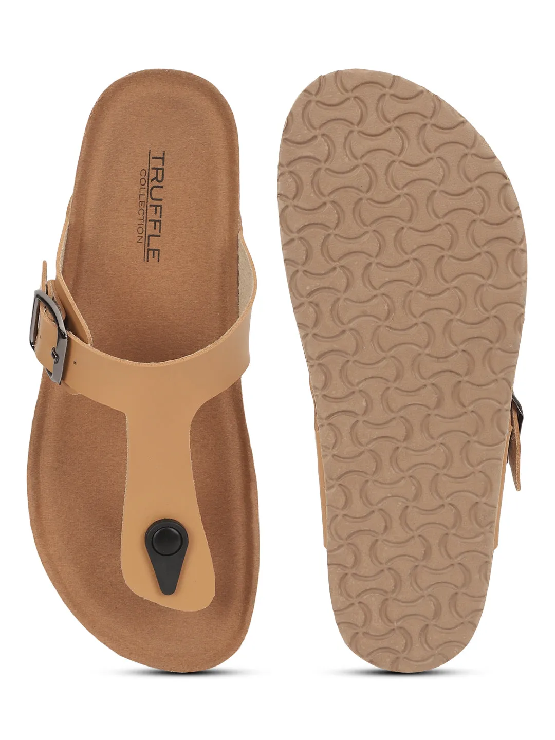 Camel PU Kork-Latex-Einlegesohlen Flats (TC-070202-CML)