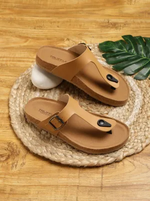 Camel PU Kork-Latex-Einlegesohlen Flats (TC-070202-CML)