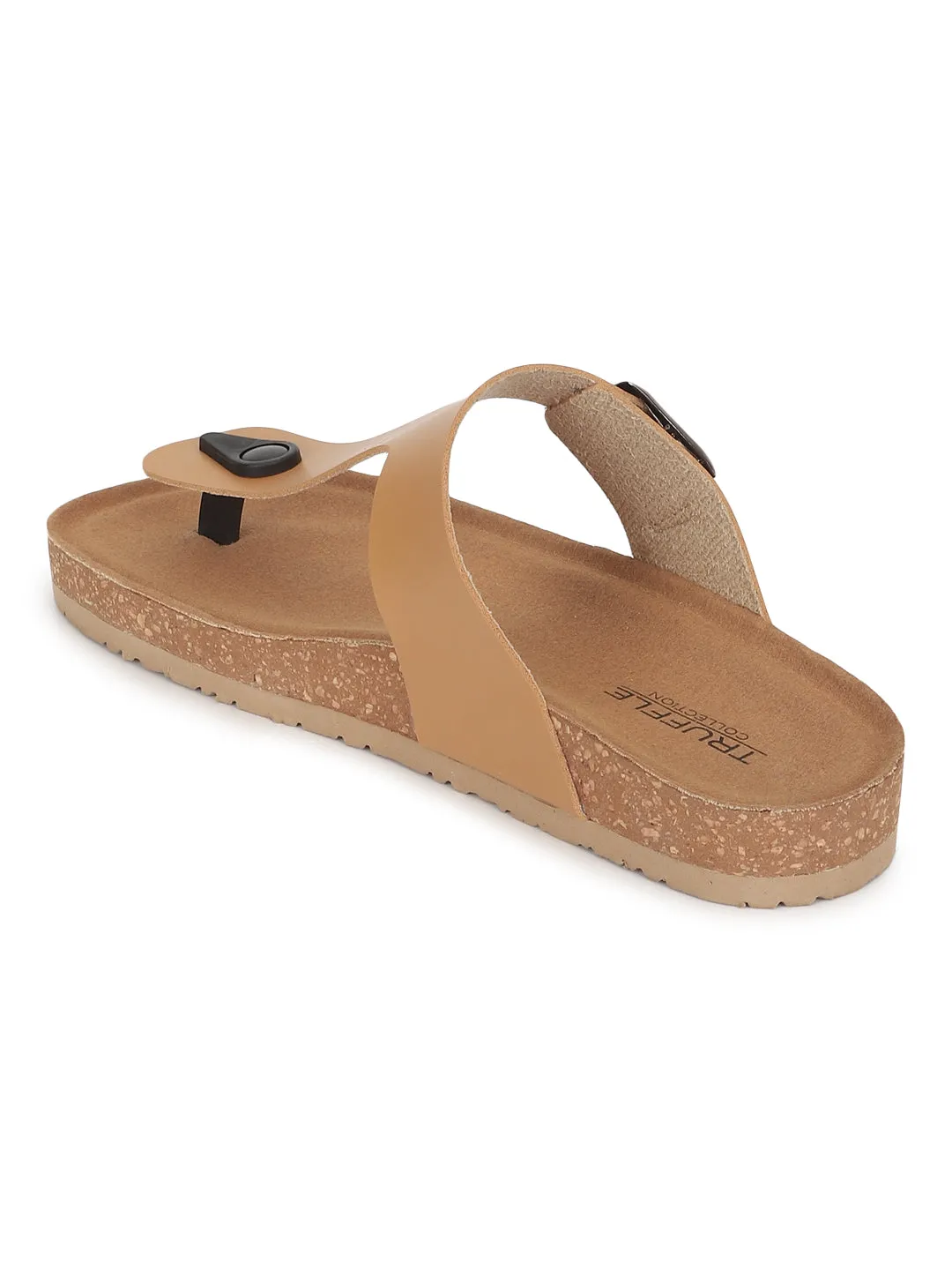 Camel PU Kork-Latex-Einlegesohlen Flats (TC-070202-CML)