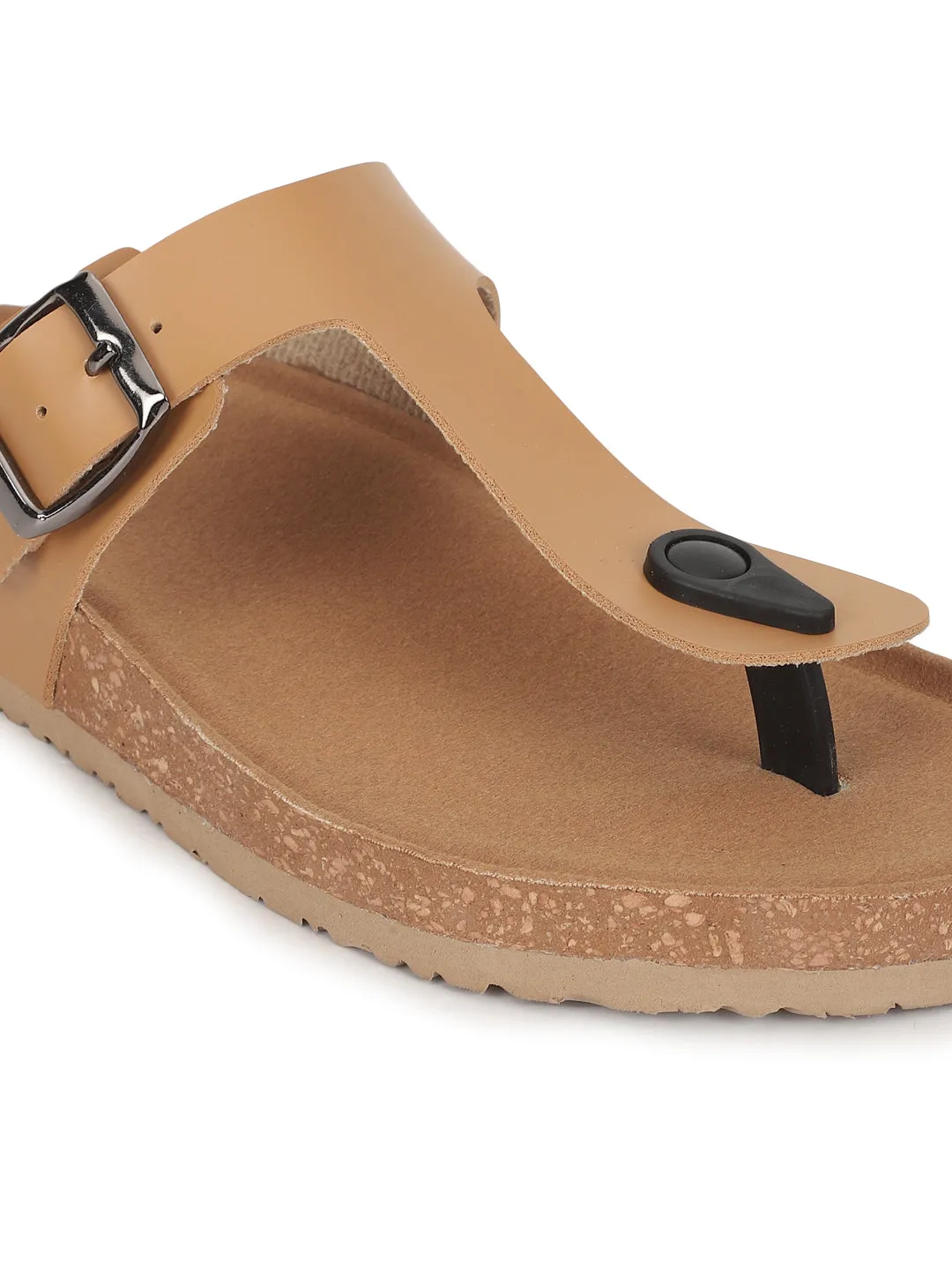 Camel PU Kork-Latex-Einlegesohlen Flats (TC-070202-CML)