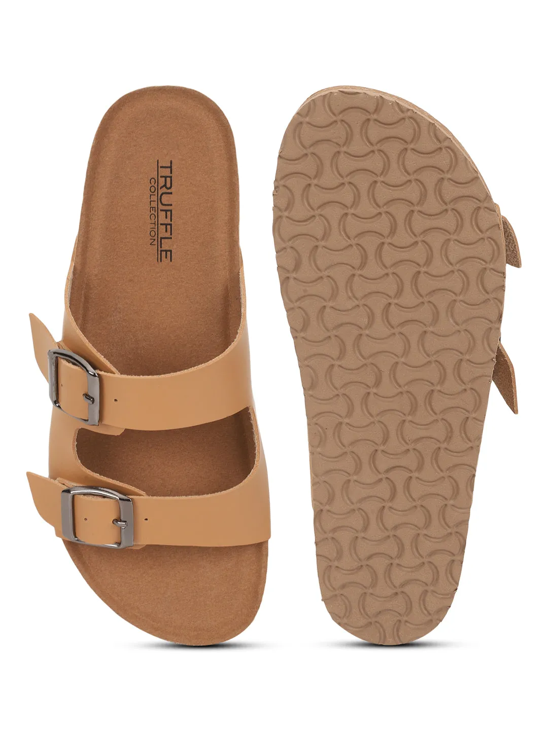 Camel PU Kork-Latex-Einlegesohle Flats (TC-070203-CML)